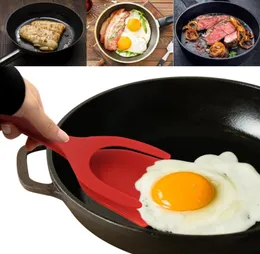 2in1 Kitchen Gadget Sets Omelette Spatula Kitchen Silicone for Toast Pancake Egg Accessories Flip Tongs5177146