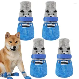 Protezione per abbigliamento per cani Scarpe calde antiscivolo Calzini morbidi per animali domestici per pavimenti in legno Tappeti Divani Resistenti all'usura