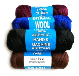Cheap 10 rollslot 100 Acrylic hand and machine knitting Blended Yarn scale hair Brazilian Wool Hair2626746