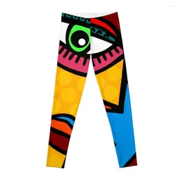 Pantaloni attivi Funky Abstract Face Leggings Palestra da donna Donna Sport Legging Solleva BuWomens