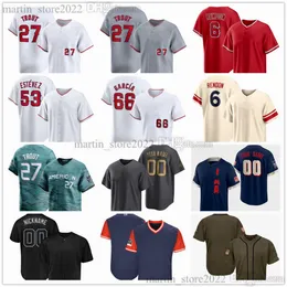 Camisas de beisebol costuradas 2024 27 Mike Trout 3 Taylor Ward 6 Anthony Rendon 54 Jose Suarez 66 Luis Garcia 53 Carlos Estevez 43 Patrick Sandoval 14 Tyler Wade O'Hoppe