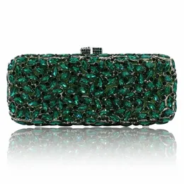 Najnowsze przyjęcie Crystal Clutch Torebka Style Metallic Hollow Out Floral Women Evening Bag Wysoka jakość 240223