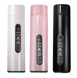 420ml LEDデジタルスマートバキュームマグ高品質ステンレス鋼水ボトルワイヤレス充電旅行カップ5698281