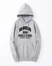 برنامج تلفزيوني غريب الأشياء Hawkins Hawkins Spring Winter Winter Fleece عالي الجودة من النوع الثقيل من النوع الثقيل في اللياقة البدنية Hip Hop Streetwear Y200703652115