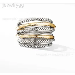 Designer David Yumans Yurma Jewelry 925 Sterling Silver Multi Layered Color Separation Ring Oro Free Yanwen