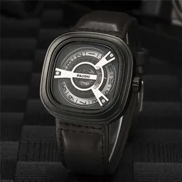 10% zniżki na obserwuj siedem piątek mężczyzn unikalne stylowe kreatywne zegar kwarc Japan Ruch M1B01 Steel Relog 230727