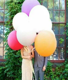 36 inç Jumbo Yuvarlak Balonlar Büyük Dev Güzel Düğün Macaron Balon Topları Kemer Dekorasyon Doğum Günü Partisi Sevgililer039S Day7483567