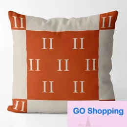 High-end Nordic Orange Ins Style Pillow Cover Modern Model Room Bedroom Simple Throw Pillowcase Car Cushion Backrest