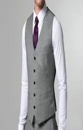 2019 New Light Grey Formal Men039s Waistcoat New Ankomst mode brudgummen västar avslappnad smal passform 6219979601