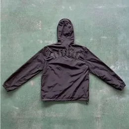 2024 Новая мужская куртка Trapstar, спортивная одежда, ветровка Irongate T, черная, качественная, модная, с вышитыми буквами, женская молния, защита от солнца fw668