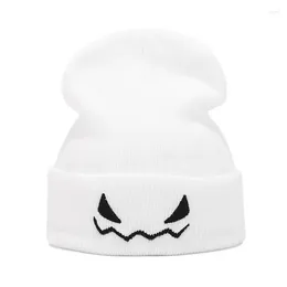 Berets Winter Cotton Cartoon Embroidery Warm Thicken Knitted Hat Skullies Cap Beanie For Men And Women 16