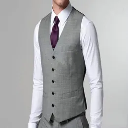 2019 New Light Grey Formal Men039s Waistcoat New Arrival Fashion Groom Vests Casual Slim Fit Vest 6214199114
