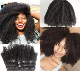 Eurazjatyjski klip afro perwersy w rozszerzeniach do włosów afroamerykańskich 7pcsset 120GPCS Geasy Hair Curly Clip INS2963613