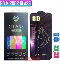8D Beauty Mirror Tempered Glass Phone Screen Protector For iphone 14 13 12 MINI 11 pro max SE XR X XS 8 7 6 with retail box8450036