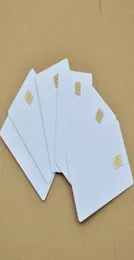 10pcslot ISO7816 بطاقة PVC بيضاء مع SEL 4442 CATTING CATTAL CARD