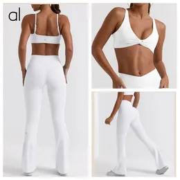 AL-072 Yoga Womens Shockproof Bras pants Outfits Lady Sports yoga sets Ladies Pants Exercise Fitness Wear Girls Running Leggings Gym Slim Fit Sets