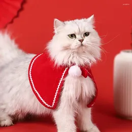 Dog Apparel Decorative Pet Cloak Cute Xmas Cat Costume Soft Christmas Outfit Comfortable Cosplay Dress Up Supplies
