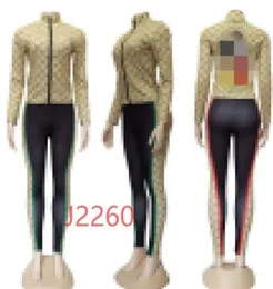 Letter Printing Tracksuits European and American Winter Young Lady Sport Comfortable Fashion Printed Casual Two Pieces Zipper Jack5895645