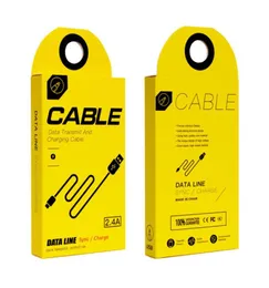 50 PCS 2メートルのデータ用の新しい到着ケーブルパッキングボックスUSB Cable9763913用カラフルな紙パッケージボックス