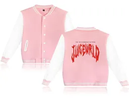 Moletom Rap Juice Wrld Baseball onmorm stack stack men harajuku sweatshirts winter fashion hip hop fleece hoodie pink Outwear4531715