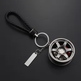 Car Keychain Aluminium Sploy Rim Model Rays TE37 Wheel Keyring for Auto Auto Moto Key Ring for Keys Key Chains Trinket177Q