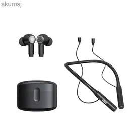 Fones de ouvido de telefone celular Bluetooth Headset ANC Etiqueta dupla ENC Dois-em-um Detecção intra-auricular Senso de luz Redução de ruído Pendurado no pescoço Tipo J9 YQ240304