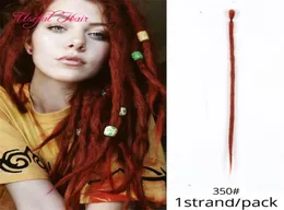 Dreads Extensions Hair Dreadlocks 1 Pack Braided Synthetic Fold Black Pink Blonde Ombre Crochet Braid Synthetic Hair Full Star For1582170