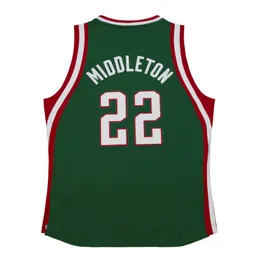 Maglia da basket cucita Khris Middleton 2013-14 maglia Hardwoods classica maglia retrò Uomo Donna Gioventù S-6XL