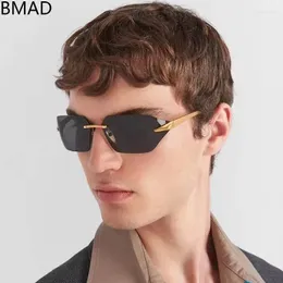 Occhiali da sole 2024 Moda per uomo Occhiali senza montatura firmati Donna Oculos Luxury Vintage Lentes Gafas De Sol Drop
