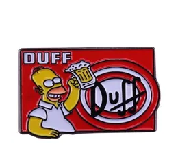 Homer Simpson Duff Beer Brooches Funny Animated Sitcom Badges Funny Cosplay Enamel Pins Clothes Accessories Popular Jewelry Gift7384640