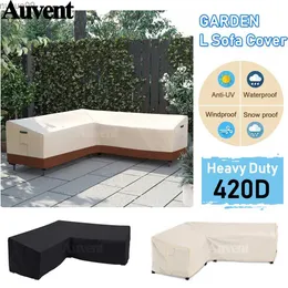 Chair Covers Outdoor L Shape Corner Sofa Cover Waterproof Rattan Corner Furniture Cover V Shape Sofa Table Chair Rain Protective Dust Covers