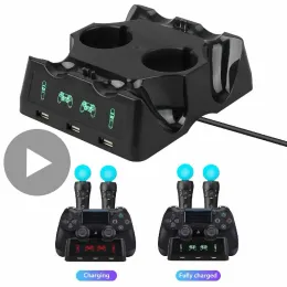 Supporta il controllo del supporto per Sony Playstation Play Station PS 4 PS4 Move VR Controller di gioco Supporto PSVR Supporto per caricabatterie Accessori Gamepad