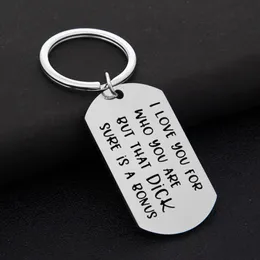 Couples Funny keychain I Love You For Who But That Dick Pussy Sure Is A Bonus Keychains Boyfriend Girlfriend Husband Wife329j