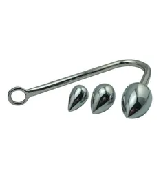 Small medium large ball head for choose metal anal hook butt plug dilator alluminum alloy prostate massager sex toy for male Y18118907895