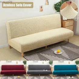 Chair Covers Jacquard Armless Sofa Cover Stretch Settee Covers Without Armrest for Living Room Folding Furniture Washable Couch Protector 1PC