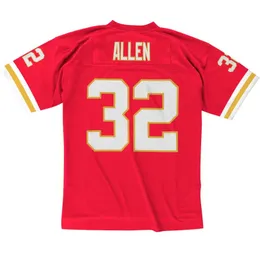 Stitched football Jersey 32 Allen 1994 red mesh retro Rugby jerseys Men Women and Youth S-6XL