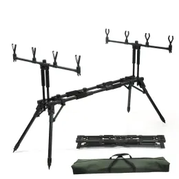 Tools Adjustable Retractable Carp Fishing Rod Pod Stand Holder Foldable FishingPole Pod Stand with Carry Case