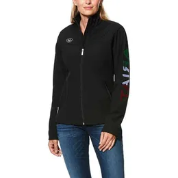 سترات نسائية ARIAT Womens Classic Team Mexico Softshell مقاومة للماء سترة سترة DRE DRE DRION DELLING ALDING OUTER OTWKP