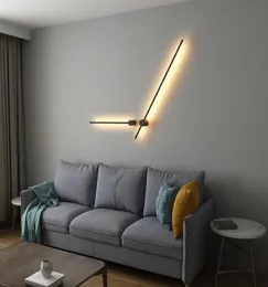 1 confezione Lampada da parete lunga Lampada da parete moderna a LED per interni Soggiorno camera da letto Lampada da comodino a LED Decorazioni per la casa Apparecchi di illuminazione Nero 7W 10015925828