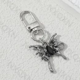 سلاسل المفاتيح Y2K Butterfly Star Cross Keychain Simple Heart Love Animals Ring Key Ring للنساء المصنوعة يدويًا