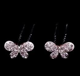 10pcllot Redwhite Crystal Butterfly Klipsy Weddne Akcesoria ślubne biżuteria mody xn03148291943