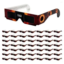 Sunglasses 10/30/50Pcs Solar Eclipse Glasses Safety Sun Viewing White Cardboard Block Harmful UV Light Translucent