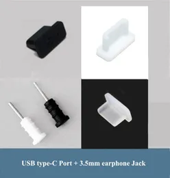 1000 uppsättningar Anti Dust Plug Stoper Set USB Typec Earphone Jack 35mm Silikon för Samsung Galaxy S8 S8Plus Huawei LG LETV4560477