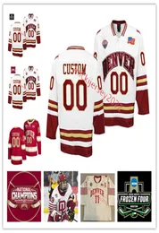 MENS Denver Pioneers Hockey Jersey Custom Cucited Lucas Olvestad Massimo Rizzo Rieger Lorenz Carter King Tristan Broz Casey Dornb6869055