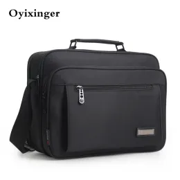 Backpack OYIXINGER Multiple Sizes Men Briefcase Bag Waterproof Oxford Male Shoulder Bags For 914" Laptop IPAD Man Business Black Handbag