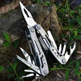 Pinza pieghevole multifunzione Pinza per coltello da tasca Pinza per campeggio esterna Tattica di sopravvivenza Strumenti di caccia Multitool in acciaio inossidabile 240220