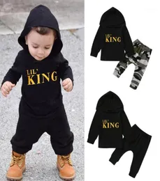 Toddler Kids Baby Boy Letter Hoodie T Shirt Tops Camo Pants Outfits Clothes Set high quality vetement enfant fille W80619223528