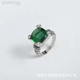 Designer David Yumans Yurma Jewelry Jade Angel Set Zircon Copper Ring Style Accessories Ring Smycken utan ord