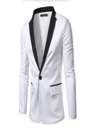 Stylish men suits jacket white formal suits jacket black lapel one button custom made groom wedding tuxedos jacket8363915