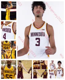 Mens Minnesota Golden Gophers Basketbol Özel 10 Jamison Battle 3 Dawson Garcia Kadyn Betts Braeden Carrington TA039lon Coope9597243